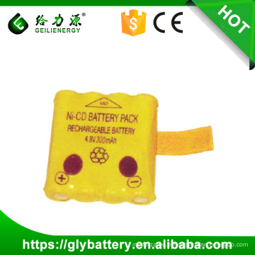 Ni-cd aa batterie rechargeable 4.8v